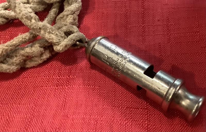 WWII ARP & LANYARD WHISTLE