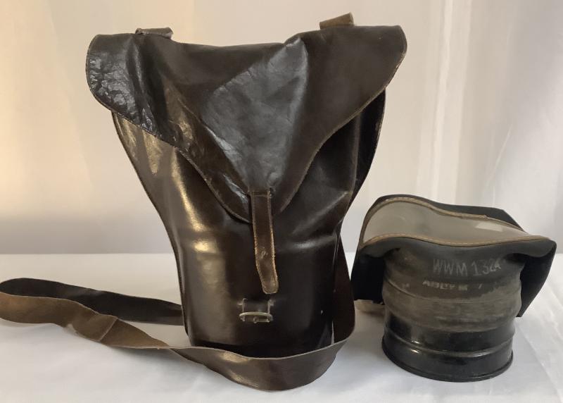 WWII CIVILIAN LADIES  GAS MASK AND BAG.