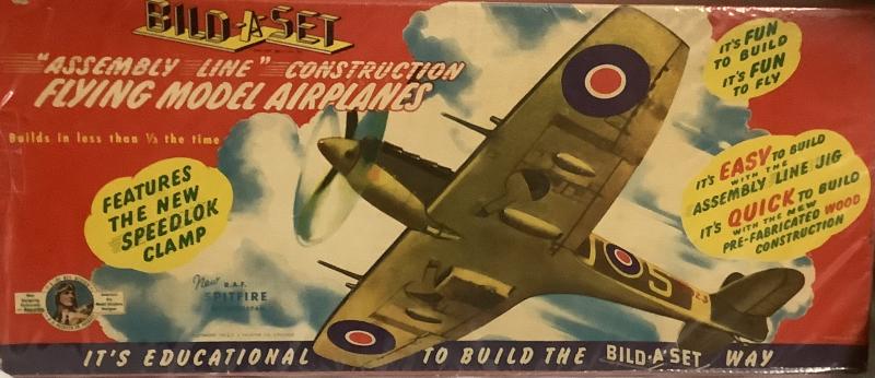 WWII BILD-A-SET AIRPLANE FLYING MODEL KIT