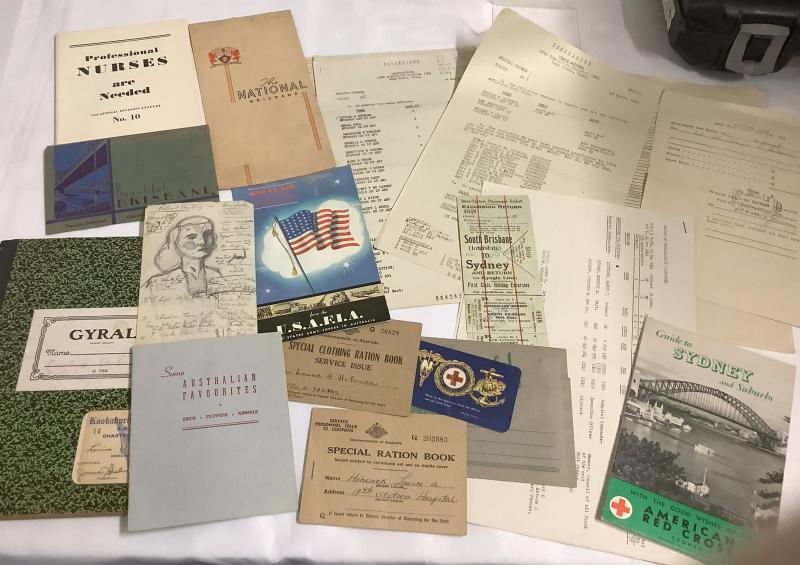 WWII U S ARMY NURSE CORPS EPHEMERA GROUPING