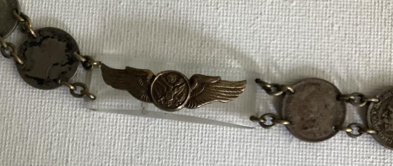 WWII USAAF GROUND CREW MADE SWEETHEART BRACELET