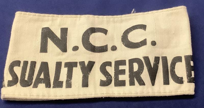 WWII NON COMBATANT CORPS CASUALTY SERVICE ARMBAND