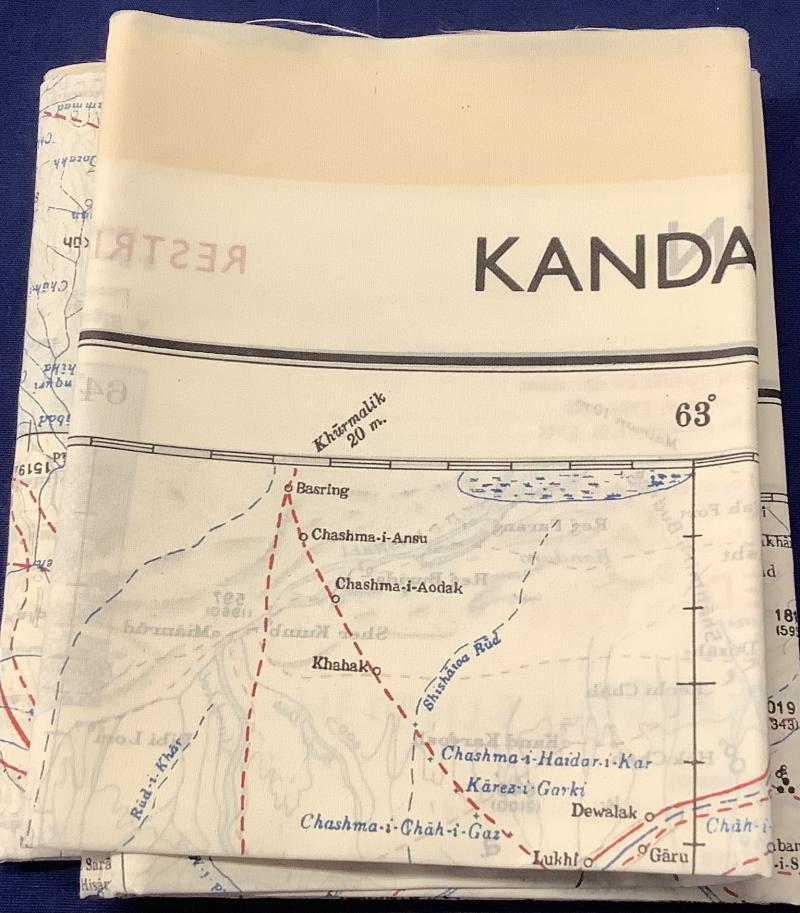 COLD-WAR ERA SILK ESCAPE MAP KANDAHAR