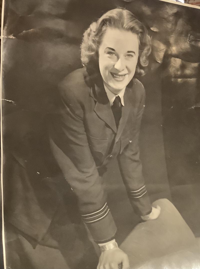 WWII RAF LARGE PHOTOGRAPH FEMALE OFFICER