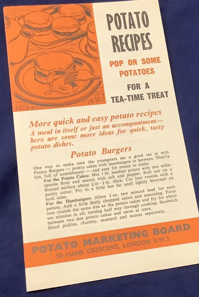 WARTIME POTATO LEAFLET