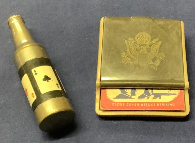 WWII LIGHTER & MATCHBOOK HOLDER