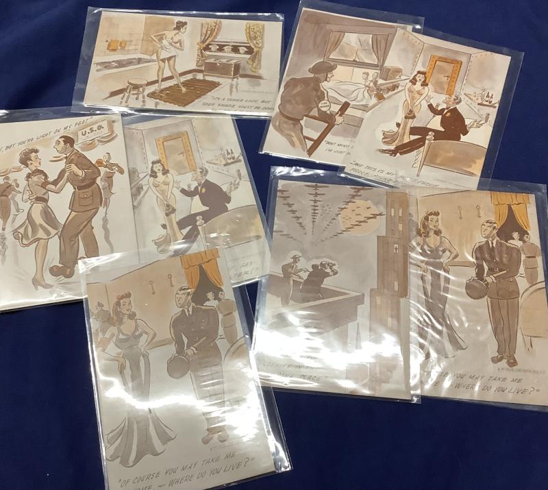 WWII   POSTCARDS  x 8