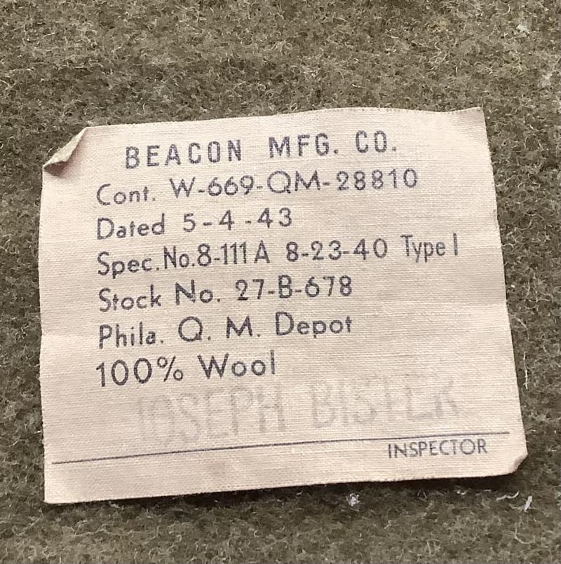 WWII WOOLLEN BLANKET