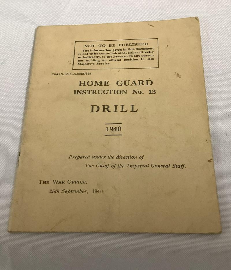 WWII HOME GUARD INSTRUCTION MANUAL