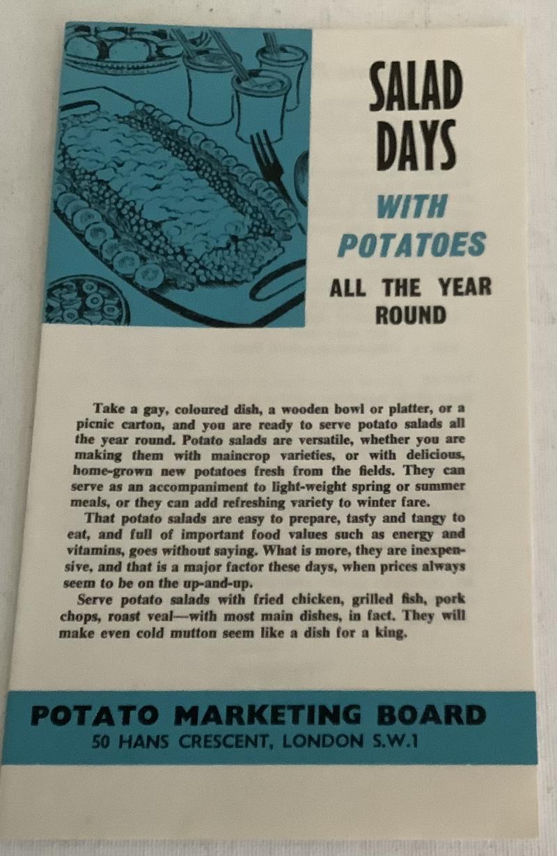 WWII SALAD DAYS LEAFLET