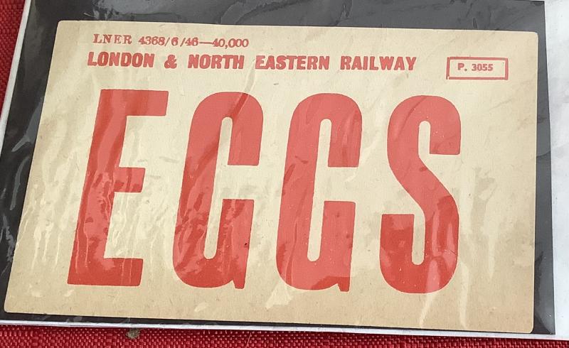 HOME FRONT RAILWAY  EGGS LABEL