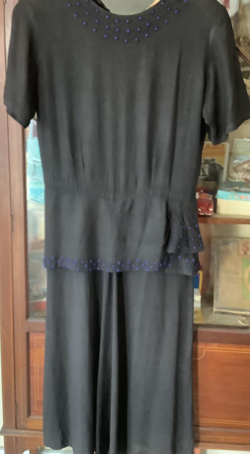 WWII BLACK LADIES DRESS