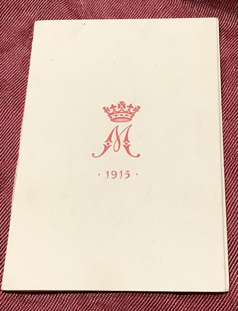 WWI QUEEN MARY TIN ORIGINAL CARD