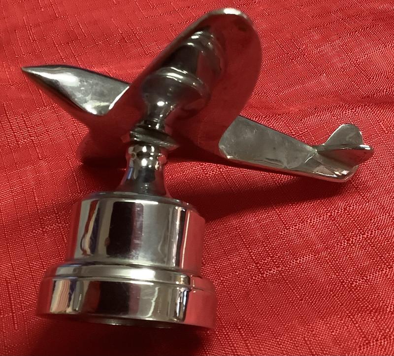 WARTIME MADE SPITFIRE MODEL ON STAND