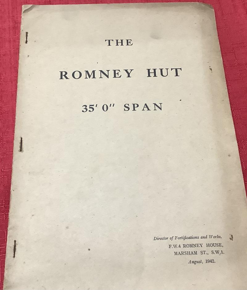 WWII ‘THE ROMNEY HUT’ CONSTRUCTION MANUAL
