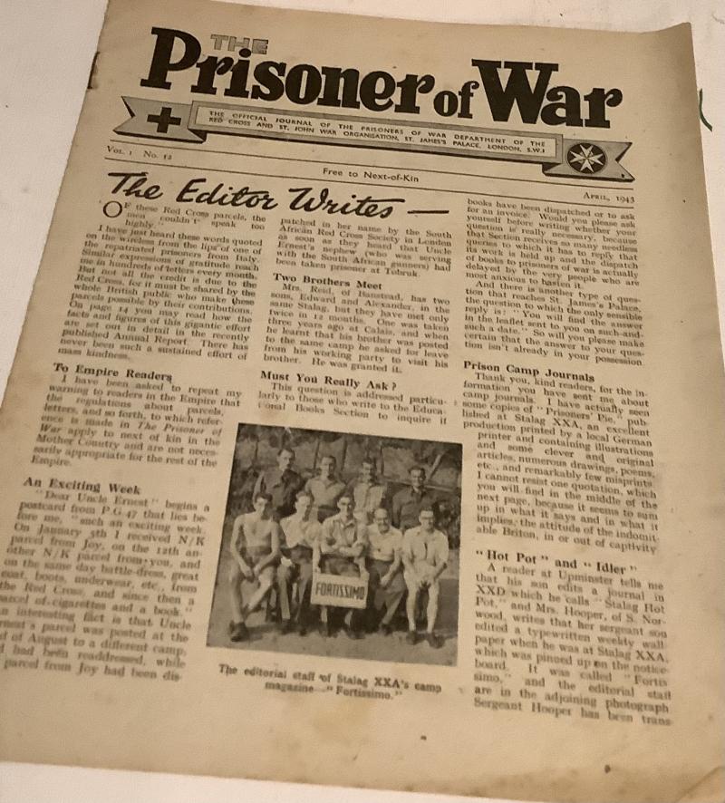 WWII POW NEWSPAPER JOURNAL