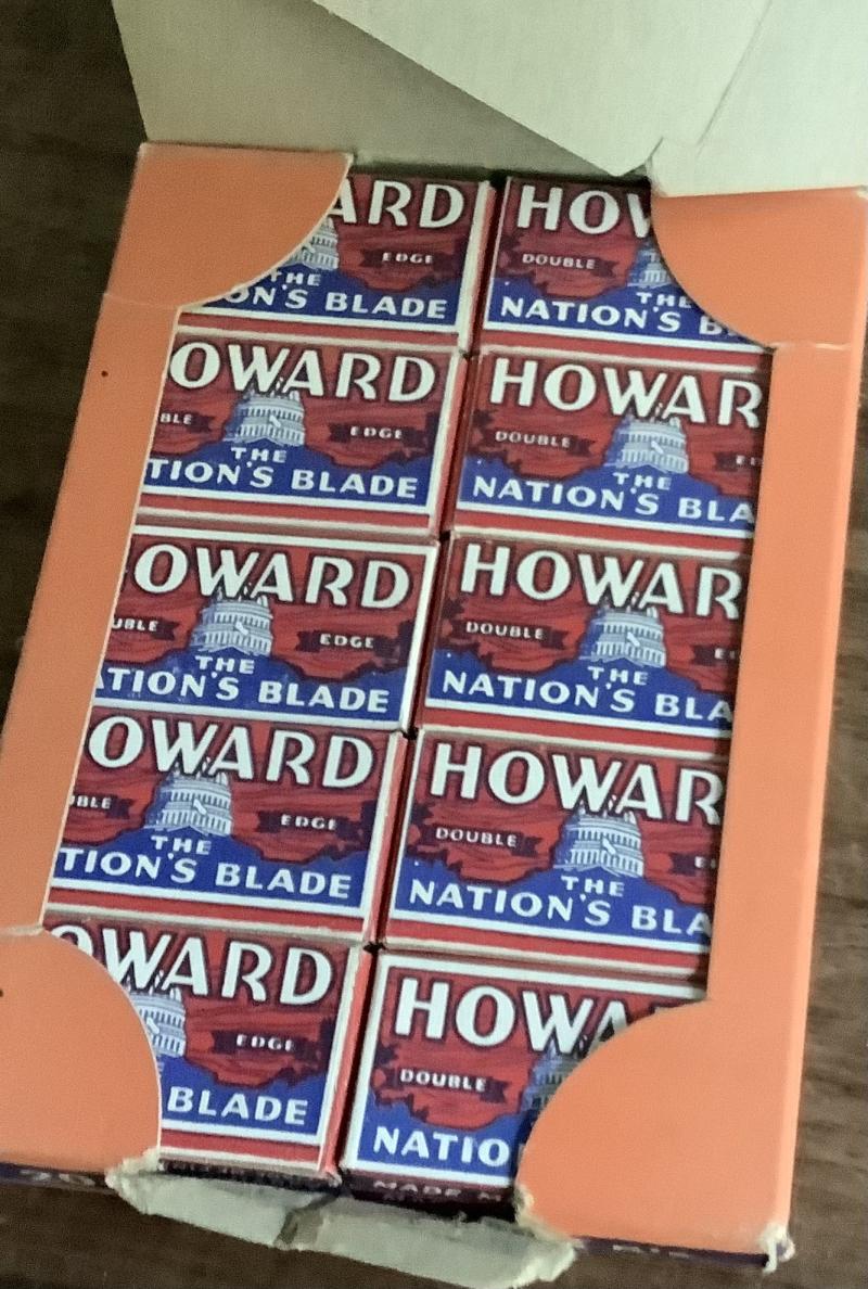 WWII HOWARDS RAZOR BLADES FULL BOX