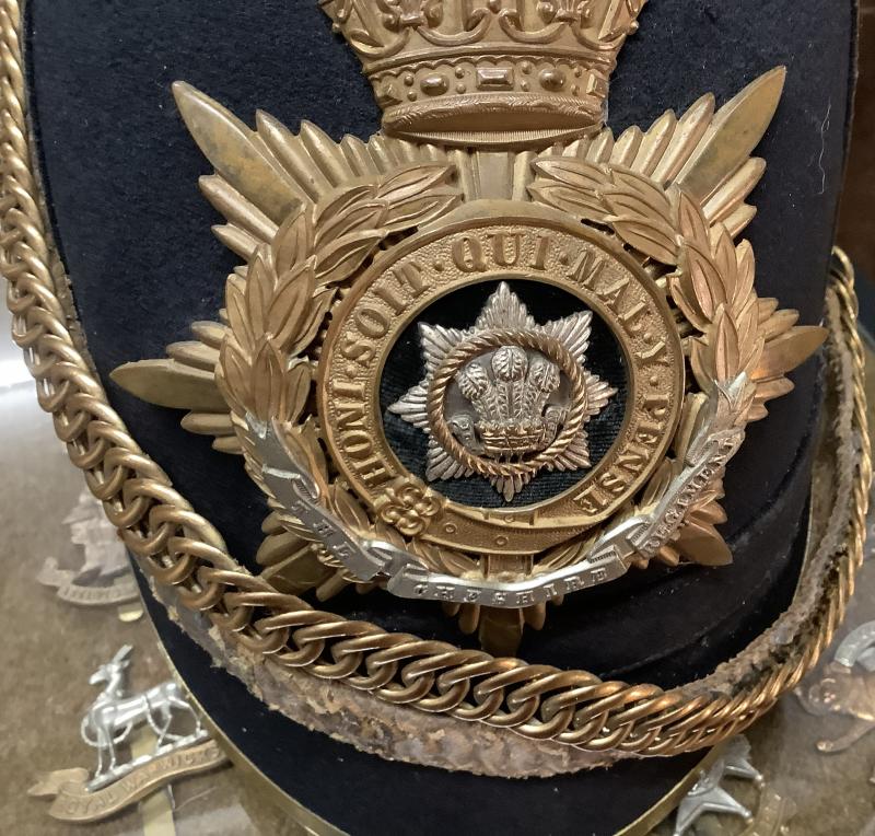 VICTORIAN ERA CHESHIRE REGT OFFICERS HELMET