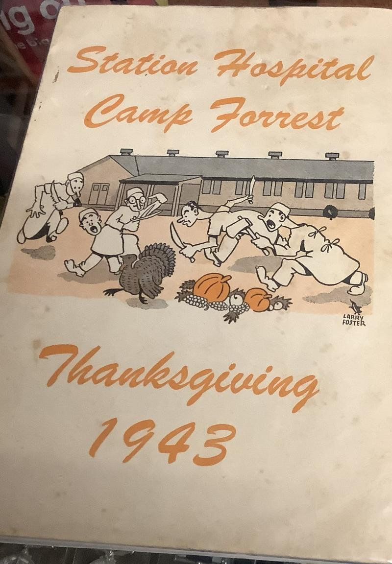 WWII STATION HOSPITAL THANKSGIVING MENU