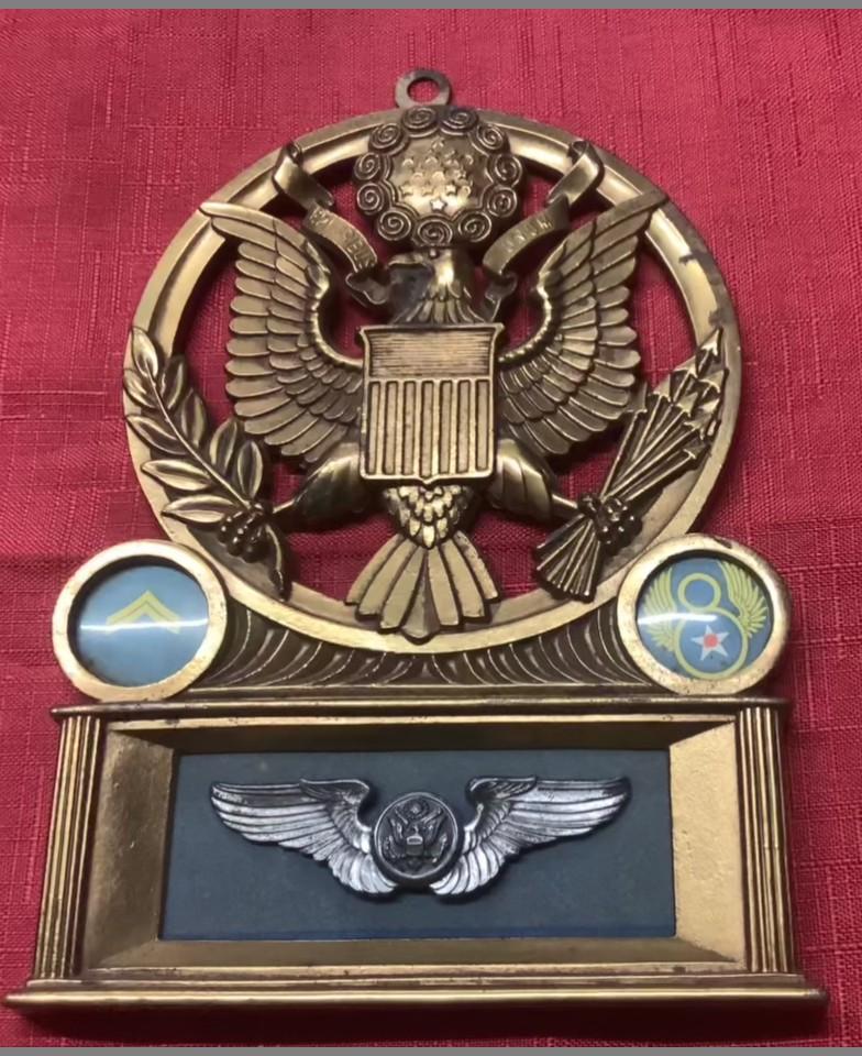 WWII USAAF 8TH AIRFORCE WALL PLAQUE