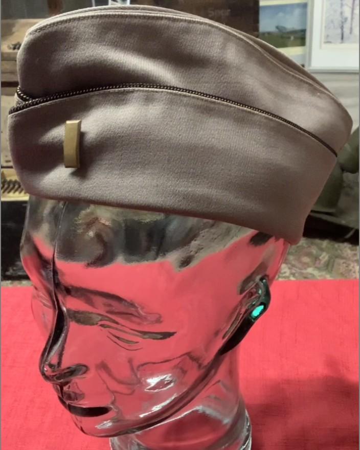 WWII  USAAF OFFICERS PINK OVERSEAS CAP