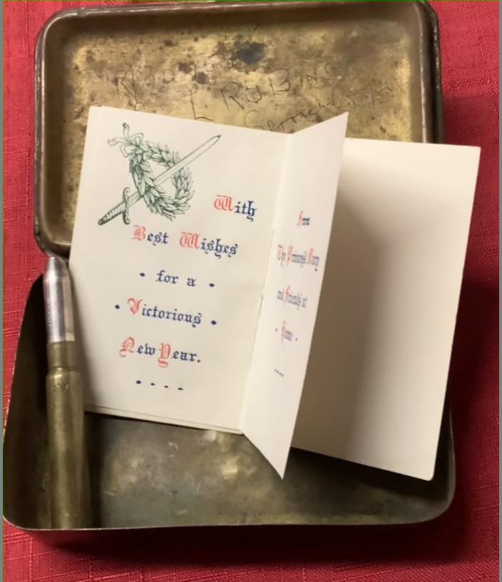 WWI PRINCESS MARY CHRISTMAS GIFT  TIN AND CONTENTS