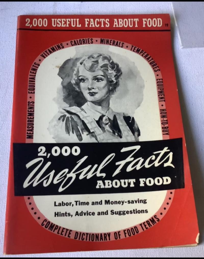 WWII US BOOKLET USEFUL FACTS ABOUT FOOD