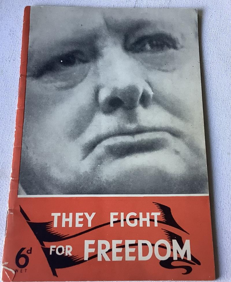WINSTON CHURCHILL THEY  FIGHT FOR FREEDOM BOOKLET