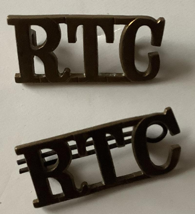 BRITISH ROYAL TANK CORPS SHOULDER TITLES
