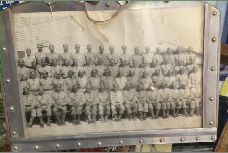 WWII ALLUMINIUM AND PERSPEX PHOTO FRAME