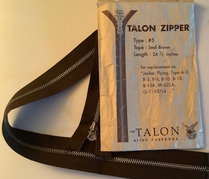 WWII USAAF/USN FLYING JACKET TALON ZIP