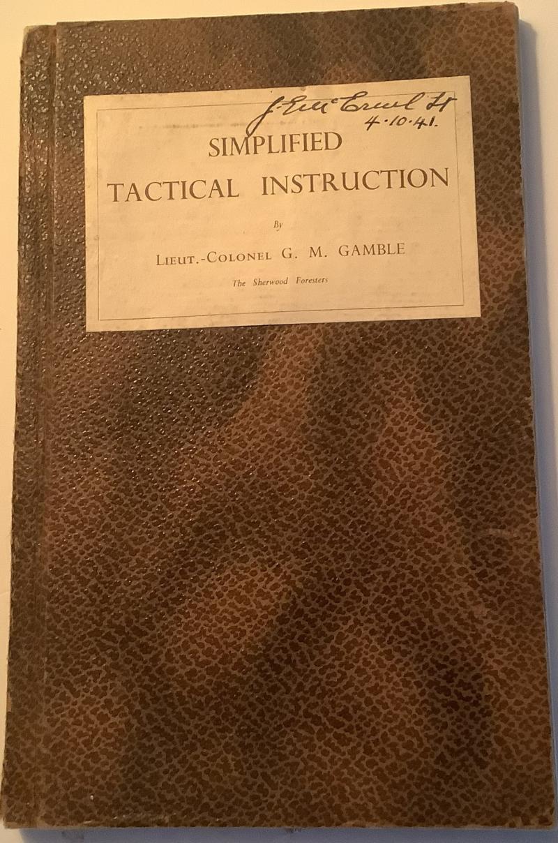 WWII TACTICAL INSTRUCTIONS BOOK