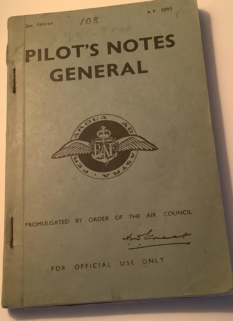WWII PILOTS NOTES GENERAL BOOK