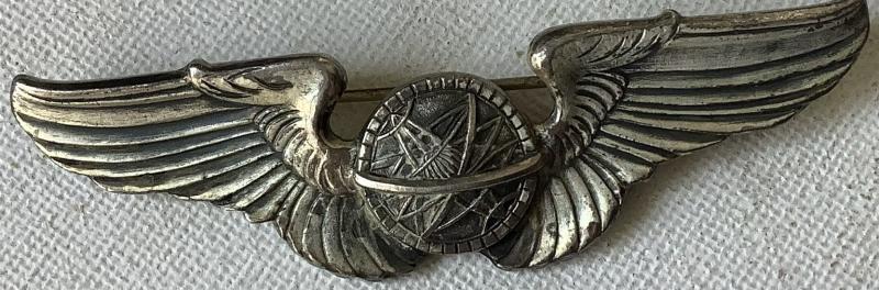 WWII USAAF STERLING SILVER NAVIGATION WINGS