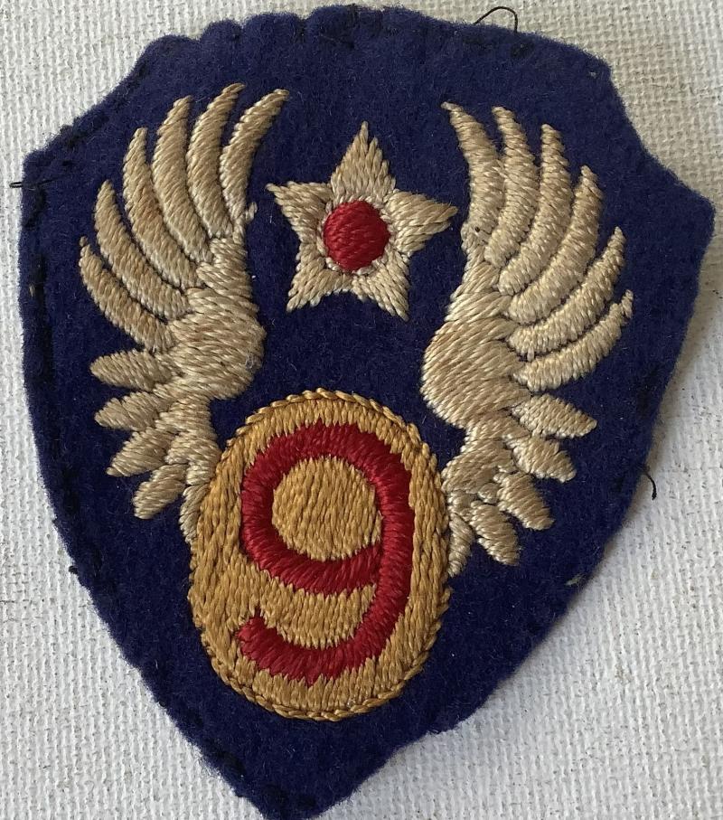 WWII ENGLISH MADE 9th AIRFORCE PATCH