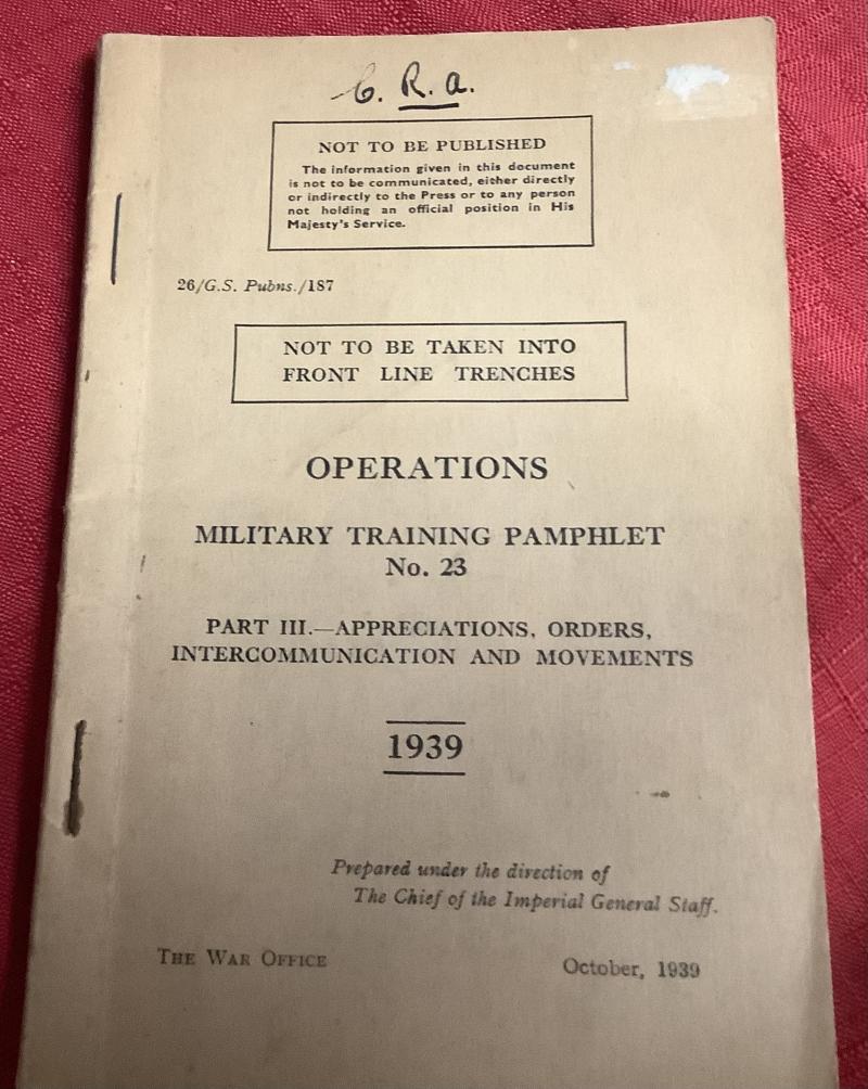 OPERATIONS MILITARY TRAINING BOOKLET